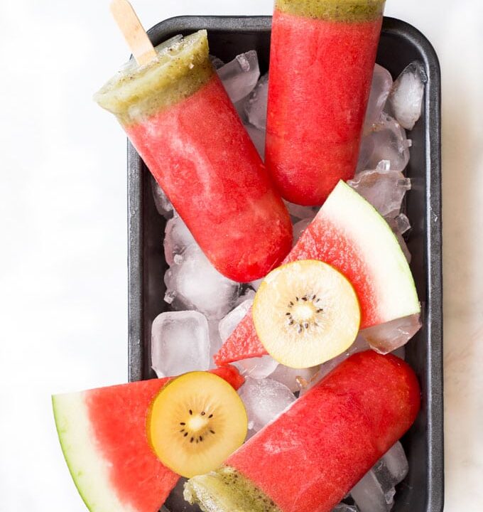Watermelon Popsicles Served in Tray